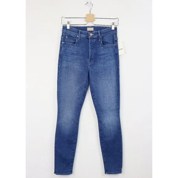 NWT Mother The Super Stunner Ankle Jeans Heart Print Pocket Double Vision 26 - Picture 3 of 8